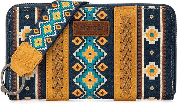 Wrangler Southwestern Art Print Wallet - Mustard